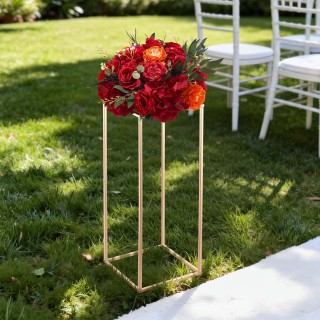 VEVOR Χρυσές Στήλες Λουλουδιών 60cm, Σετ 10 Τεμαχίων για Γάμους και...