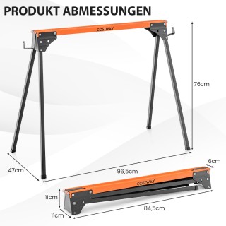 Costway 2 x πριονόβολοι, πτυσσόμενοι, ικριώματα εργασίας, ανθεκτικά...