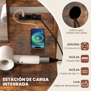 Σετ Τουαλέτας Μακιγιάζ με Καθρέφτη και Ράφια - Φορτιστής και Συρτάρ... Σετ Τουαλέτας Μακιγιάζ με Καθρέφτη και Ράφια - Φορτιστής και Συρτάρ...