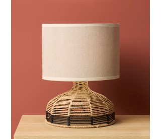 Ostaria Φυσικό φωτιστικό κορδόνι Lio μπεζ μαύρο -37728 Ostaria Φυσικό φωτιστικό κορδόνι Lio μπεζ μαύρο -37728