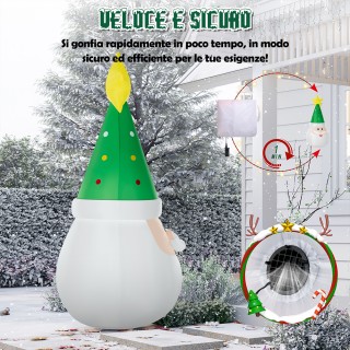 BAKAJI Φουσκωτός Άγιος Βασίλης XXL Διακόσμηση με LED Χριστουγεννιάτ...