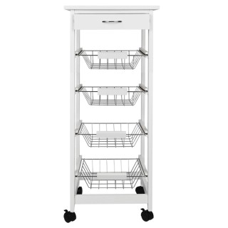 BAKAJI Ξύλινο Καρότσι Κουζίνας με Συρτάρι, 4 Καλάθια και Ράφι με 9 ... BAKAJI Ξύλινο Καρότσι Κουζίνας με Συρτάρι, 4 Καλάθια και Ράφι με 9 ...