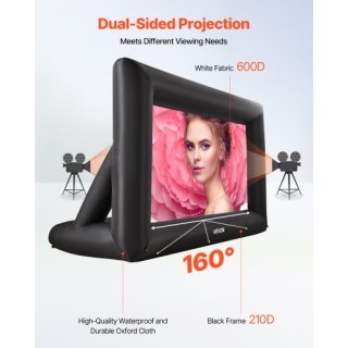 VEVOR Φορητή Πληθωριστέα Οθόνη Κινηματογράφου 14 ft 16:9 με Αθόρυβο... VEVOR Φορητή Πληθωριστέα Οθόνη Κινηματογράφου 14 ft 16:9 με Αθόρυβο...