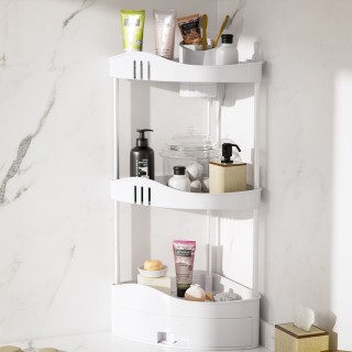 BAKAJI Γωνιακή Ραφιέρα 3 Ράφια 1 Συρτάρι Πολυχρηστική Μονάδα Γωνια... BAKAJI Γωνιακή Ραφιέρα 3 Ράφια 1 Συρτάρι Πολυχρηστική Μονάδα Γωνια...