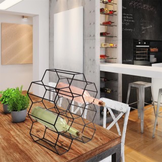 Μεταλλική Κάβα Κρασιών 9 θέσεων 29,5 x 35,8 x 20 cm KA3041 Home Dec...