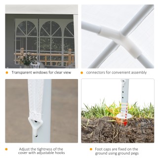 Outsunny Κιόσκι Κήπου για Εκδηλώσεις με 4 Αφαιρούμενους Τοίχους με ... Outsunny Κιόσκι Κήπου για Εκδηλώσεις με 4 Αφαιρούμενους Τοίχους με ...