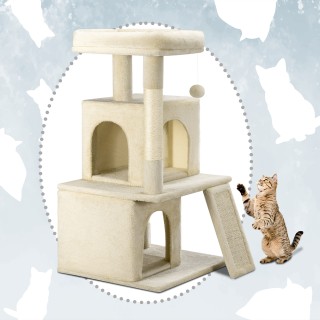 BAKAJI Δέντρο Αναρρίχησης Καταφύγιο για Γάτες Ξύστρα Μπεζ για Αιλο... BAKAJI Δέντρο Αναρρίχησης Καταφύγιο για Γάτες Ξύστρα Μπεζ για Αιλο...