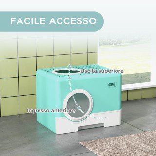 PawHut Λεκάνη απορριμμάτων για γάτες με καπάκι και σέσουλα, διπλή ε... PawHut Λεκάνη απορριμμάτων για γάτες με καπάκι και σέσουλα, διπλή ε...