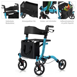 Costway Μπλε Πτυσσόμενος Ελαφρύς Αλουμινένιος Ρολατέρ Ρυθμιζόμενου ... Costway Μπλε Πτυσσόμενος Ελαφρύς Αλουμινένιος Ρολατέρ Ρυθμιζόμενου ...