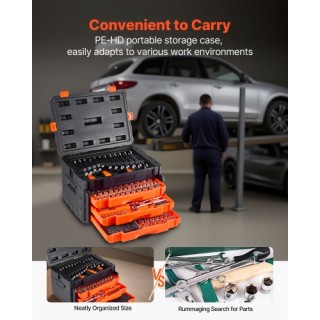 VEVOR Σετ Καρυδάκια 450 Τμχ με 6.4/9.5/12.7 mm Δίσκο και Πορτοκαλί ... VEVOR Σετ Καρυδάκια 450 Τμχ με 6.4/9.5/12.7 mm Δίσκο και Πορτοκαλί ...