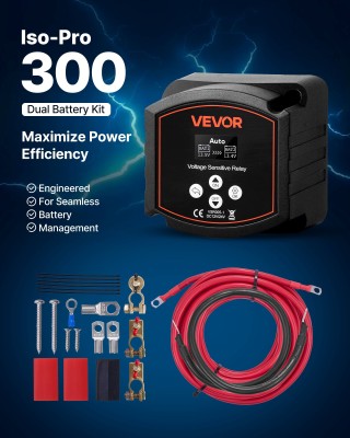 VEVOR Σετ Διαχωριστή Μπαταρίας 12V 300A με Έξυπνο Ρελέ και Οθόνη LC... VEVOR Σετ Διαχωριστή Μπαταρίας 12V 300A με Έξυπνο Ρελέ και Οθόνη LC...