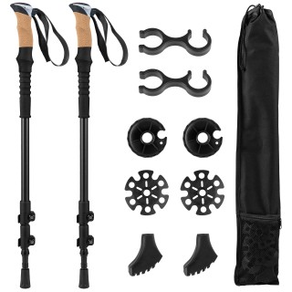 Costway Επεκτάσιμα Μπατόν Πεζοπορίας με Λαβές EVA & Φυσικού Φελλού ...