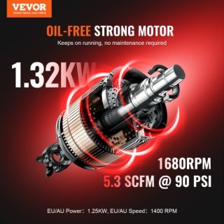 Φορητός Αεροσυμπιεστής VEVOR 10L 90 PSI  WYWSKYJ40L14358ANV2