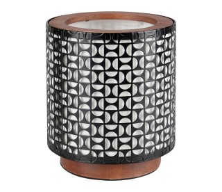 Ostaria Λάμπα Ξύλο Μέταλλο Βαμβάκι Arsène Καφέ Μαύρο Λευκό - Ξύλο Π...