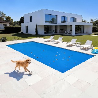 VEVOR Ηλιακό Κάλυμμα Πισίνας 10.97 x 4.88m - Μπλε Ρομβοειδές Κάλυμμ...