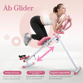 BAKAJI Πολυόργανο Κοιλιακών AB Machine Rosa Πτυσσόμενο Όργανο Γυμνα...