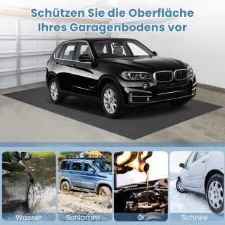 Costway Αντιολισθητικό Χαλάκι Γκαράζ 252,5 x 221 cm Αδιάβροχο και Α...