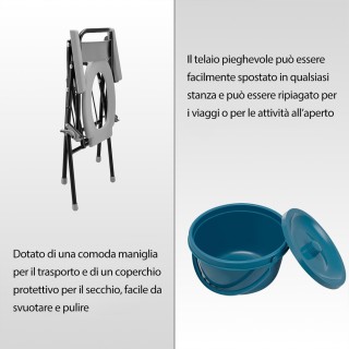 BAKAJI Πτυσσόμενη Καρέκλα Τουαλέτας με Αποσπώμενο Δοχείο  45.5x46x8...