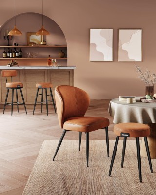 Σκαμπό Μπαρ Σετ των 2 με Συνθετικό Δέρμα και Περιστρεφόμενο Κάθισμα... Σκαμπό Μπαρ Σετ των 2 με Συνθετικό Δέρμα και Περιστρεφόμενο Κάθισμα...