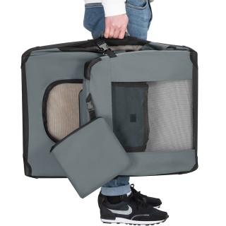 BAKAJI  Φορητό Κλουβί για Κατοικίδια Ζώα Μέγεθος S Πτυσσόμενο Κλουβ...