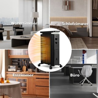 Costway  Αθόρυβη και Ασφαλής Θερμάστρα Λαδιού 1500W με Ρυθμιζόμενο ...