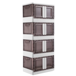 BAKAJI Σετ 4 κουτιά αποθήκευσης, οργανωτές, πτυσσόμενα 4 x 45 L 0... BAKAJI Σετ 4 κουτιά αποθήκευσης, οργανωτές, πτυσσόμενα 4 x 45 L 0...