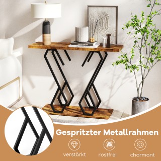 Costway Καφέ Κονσόλα από Τεχνητό Μάρμαρο με Ρυθμιζόμενα Πόδια JV112... Costway Καφέ Κονσόλα από Τεχνητό Μάρμαρο με Ρυθμιζόμενα Πόδια JV112...