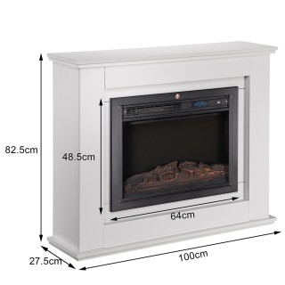 Ηλεκτρικό Τζάκι / Θερμαντήρας 2000 W 100 x 27.5 x 82.5cm Λευκό 028... Ηλεκτρικό Τζάκι / Θερμαντήρας 2000 W 100 x 27.5 x 82.5cm Λευκό 028...