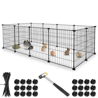 BAKAJI Περίφραξη Μικρών Ζώων Προσαρμόσιμη Μεταλλική Περίφραξη για Χ... BAKAJI Περίφραξη Μικρών Ζώων Προσαρμόσιμη Μεταλλική Περίφραξη για Χ...