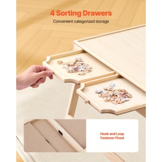 VEVOR Πτυσσόμενο Ξύλινο Τραπέζι Παζλ 1500 Κομματιών 86x63cm PTZ1500...