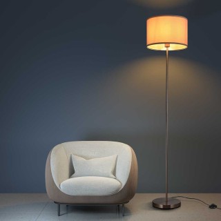 BAKAJI  Λάμπα Δαπέδου 160cm Μοντέρνος Σχεδιασμός Καπέλο E27 60W Ύφα...