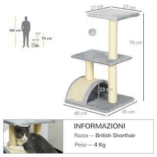 PawHut Δέντρο για Γάτες με 3 Επίπεδα με Ονυχοδρόμιο, Λούτρινο και ... PawHut Δέντρο για Γάτες με 3 Επίπεδα με Ονυχοδρόμιο, Λούτρινο και ...