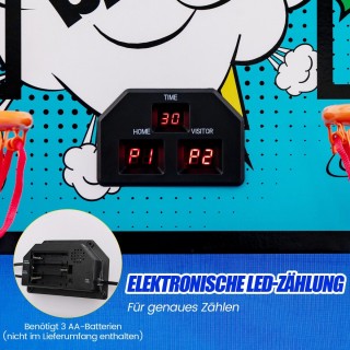 Costway Διπλό Παιχνίδι Μπάσκετ Arcade με 8 Λειτουργίες και Ηλεκτρο... Costway Διπλό Παιχνίδι Μπάσκετ Arcade με 8 Λειτουργίες και Ηλεκτρο...