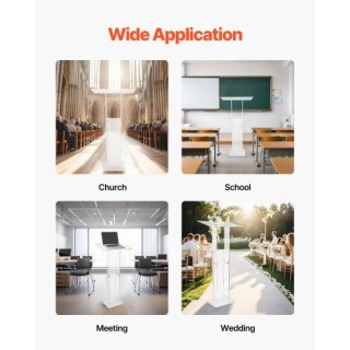 VEVOR Φορητό Αναλόγιο 50 ιντσών από Ακρυλικό με Ευρύχωρη Επιφάνεια ...