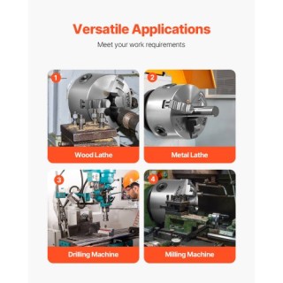 VEVOR 3 Αυτόκεντρο Τσοκ 3 Σιαγόνων για Τόρνο, Γεωτρήσεις και Φρέζες...