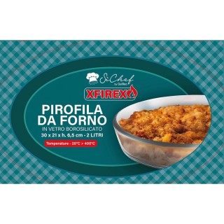 Galileo Οβάλ γυάλινο πυρίμαχο σκεύος φούρνου από βοριοπυριτικό γυαλ...