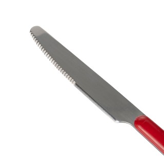 Galileo Σετ 24 ανοξείδωτα μαχαιροπίρουνα με κόκκινη λαβή Movida Sib...