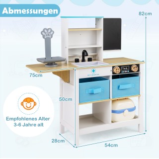 Costway Ξύλινο Σετ Παιχνιδιού Ιατρείου: Ιατρικό Κέντρο με Ζυγαριά Ζ... Costway Ξύλινο Σετ Παιχνιδιού Ιατρείου: Ιατρικό Κέντρο με Ζυγαριά Ζ...