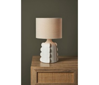 Ostaria Κεραμικό Φωτιστικό Λινό Orecchio Μπεζ και Λευκό -36735 Ostaria Κεραμικό Φωτιστικό Λινό Orecchio Μπεζ και Λευκό -36735