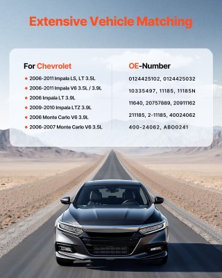 VEVOR Εναλλακτήρας Αυτοκινήτου για Chevrolet Impala LS/LT 3.5L (200...