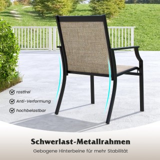 Costway  Σετ 2 Καρεκλών Βεράντας με Ευρύχωρο Κάθισμα και Ανθεκτικό ...