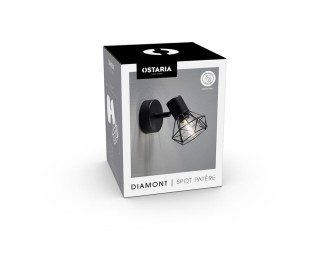 Ostaria Σποτ Μεταλλικό 1 Αμπαζούρ Διαμάντι Μαύρο Diamond -35377 Ostaria Σποτ Μεταλλικό 1 Αμπαζούρ Διαμάντι Μαύρο Diamond -35377