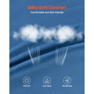 VEVOR Στρογγυλή Πολυθρόνα Bean Bag με Αφαιρούμενο και Πλενόμενο Κάλ...