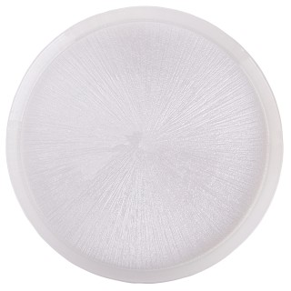 Galileo Λευκό πιάτο 32 εκ. σε γυάλινο μεταλλικό φινίρισμα Elegance ...