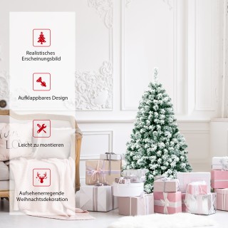 Costway  Χριστουγεννιάτικο Δέντρο 135 εκ. με Φωτισμό και Μεταλλική ...