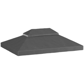 Outsunny Κάλυμμα για Κιόσκι Κήπου 3x4 μ με 2 Επίπεδα από Ύφασμα Oxf...