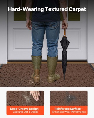 VEVOR Μεγάλο Αντιολισθητικό Χαλί Εισόδου για Εσωτερικούς και Εξωτερ...