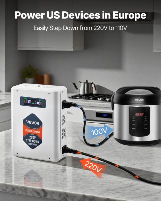 VEVOR 3000VA Μετασχηματιστής Τάσης 220V σε 110V με 2 Εξόδους & USB ... VEVOR 3000VA Μετασχηματιστής Τάσης 220V σε 110V με 2 Εξόδους & USB ...