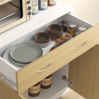 HOMCOM Ντουλάπι Κουζίνας με Ντουλάπια 2 Πόρτες και Συρτάρι, 80x40x... HOMCOM Ντουλάπι Κουζίνας με Ντουλάπια 2 Πόρτες και Συρτάρι, 80x40x...