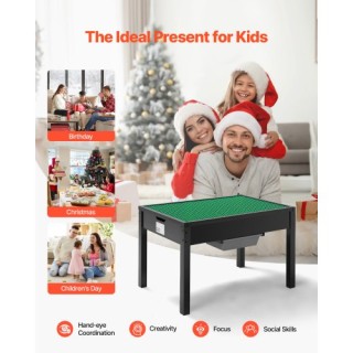 VEVOR Παιδικό Πολυλειτουργικό Ξύλινο Τραπέζι Δραστηριοτήτων με Αποθ...